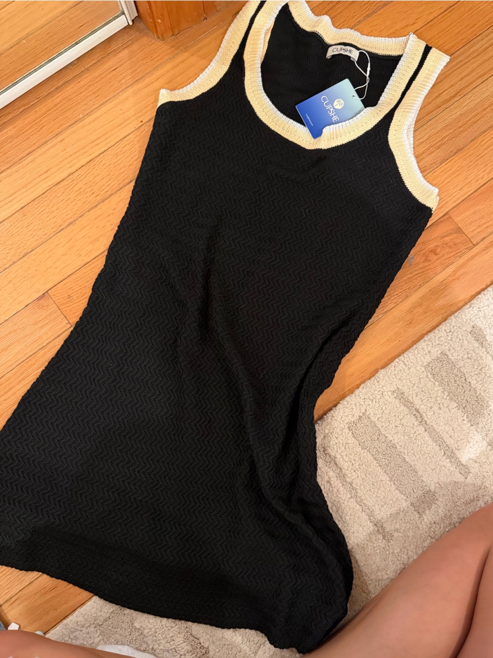 Cupshe Black Knit dress